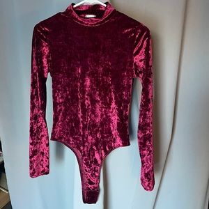 Bozzolo Crushed Velvet Bodysuit